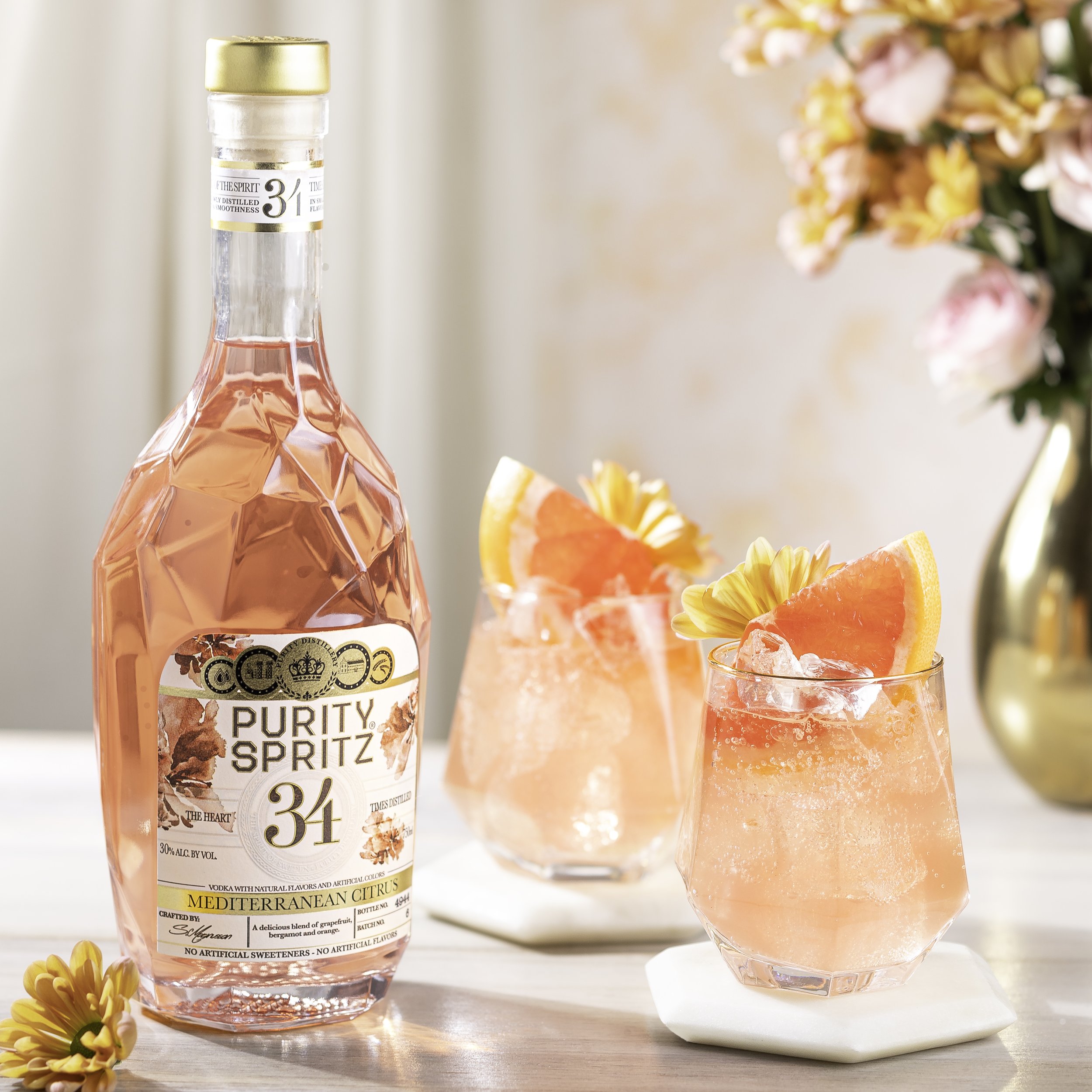 Purity Mediterranean Citrus Spritz Flavored Vodka | Purity Organic